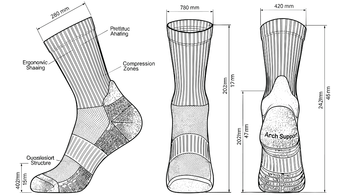 コンプレッション 立体パターン設計 イメージ